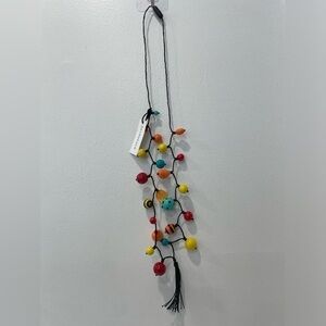 Decouture Zag Necklace Multicolor Painted Wood Beads Lightweight & Fair Trade